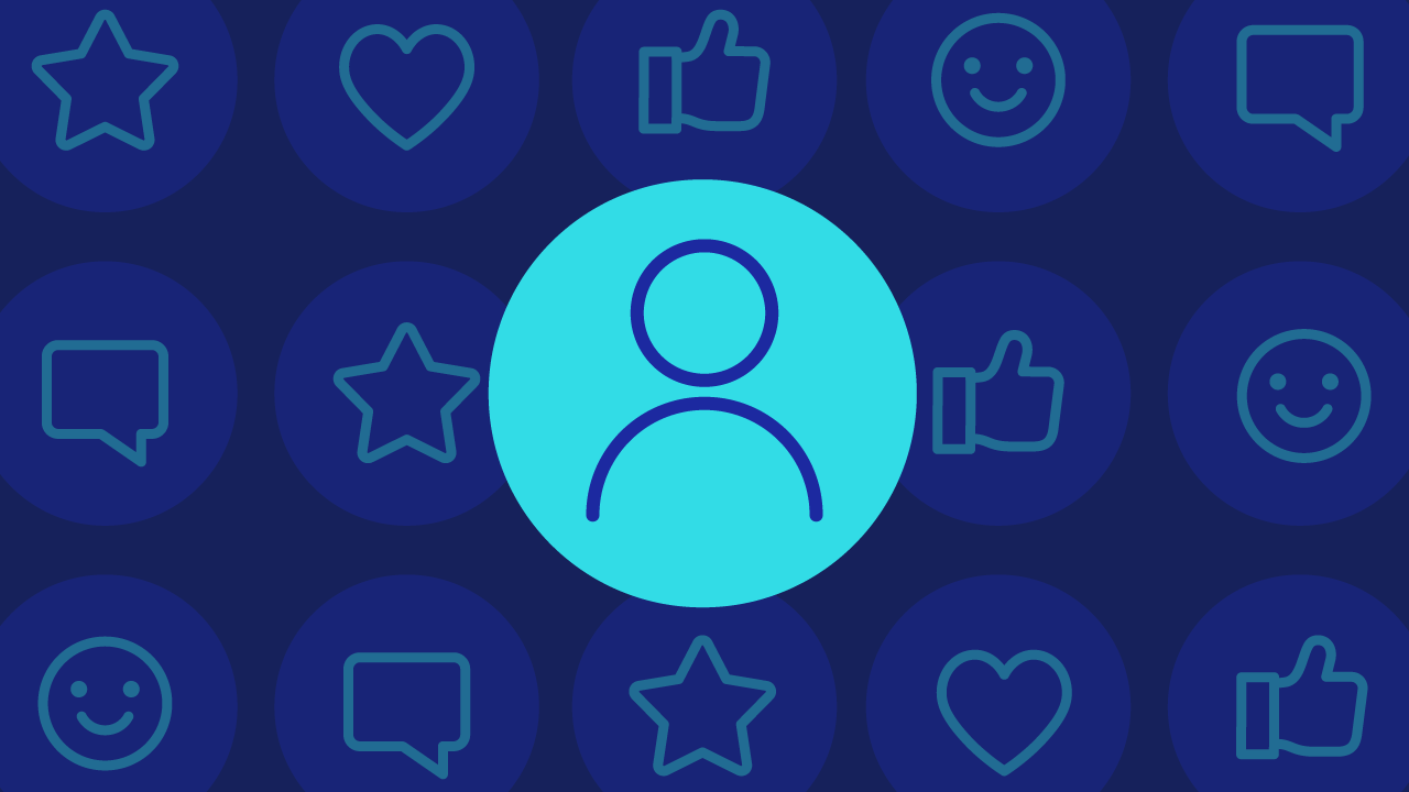 Illustration representing brand influencer and social media